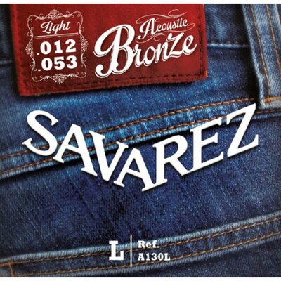 Струни для акустичної гітари SAVAREZ A130L Bronze Light Acoustic Guitar Strings 12/53 Зображення