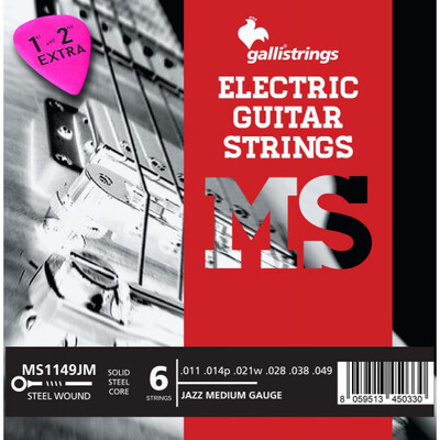 Струни для електрогітари Gallistrings MS1149JM JAZZ MEDIUM Зображення