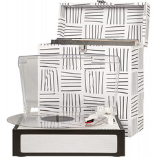 Виниловый проигрыватель Crosley Fusion Turntable + Case Combo (Black and White) Изображение