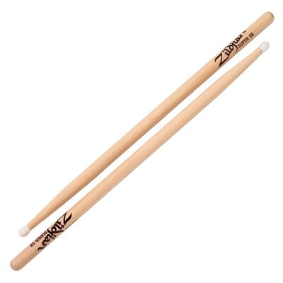 Барабанні палички Zildjian S5BNN Super 5B Nylon Natural Drumsticks Зображення