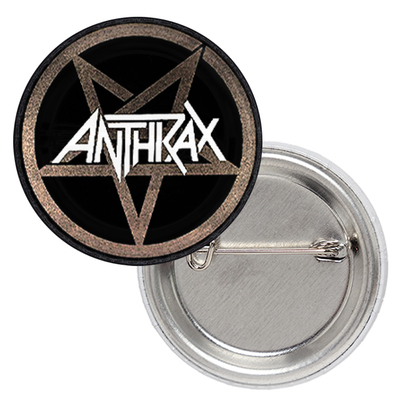 Значок Anthrax (white logo with pentagram) Изображение