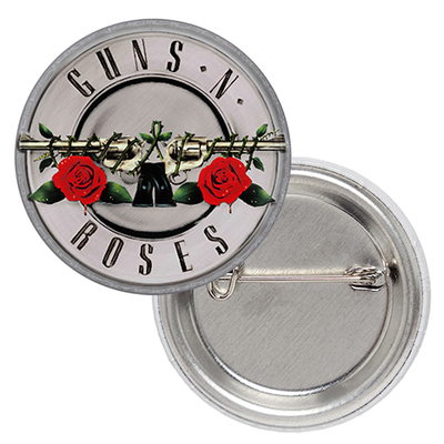 Значок Guns N’ Roses (gray logo guns and rose) Изображение
