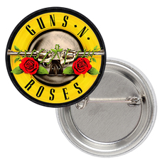 Значок Guns N’ Roses (yellow logo guns and rose) Зображення