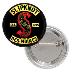 Значок Slipknot (Iowa, Des Moines, est.1995), black Изображение