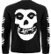 Футболка з довгим рукавом Misfits (skull logo) (з друком на рукавах) 0