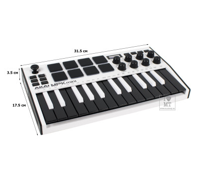 AKAI MPK MINI MK3 White MIDI клавіатура 2