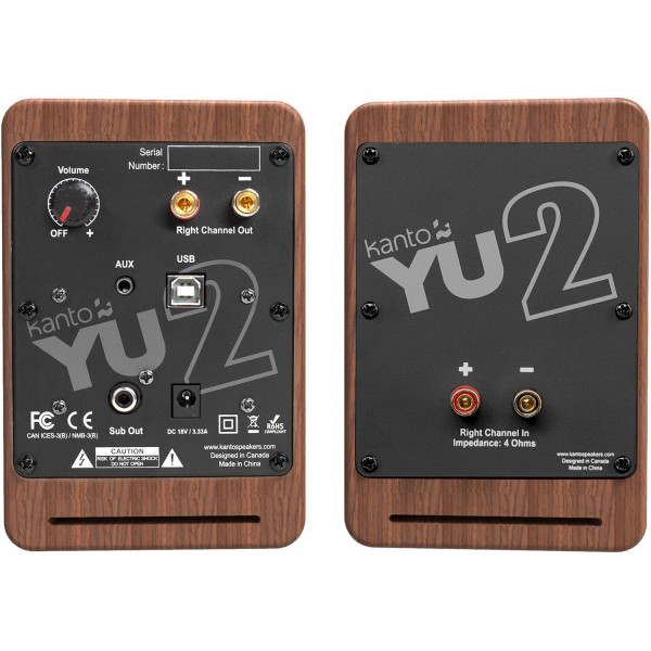 Активна полочна акустика Kanto YU2 (Walnut) 4