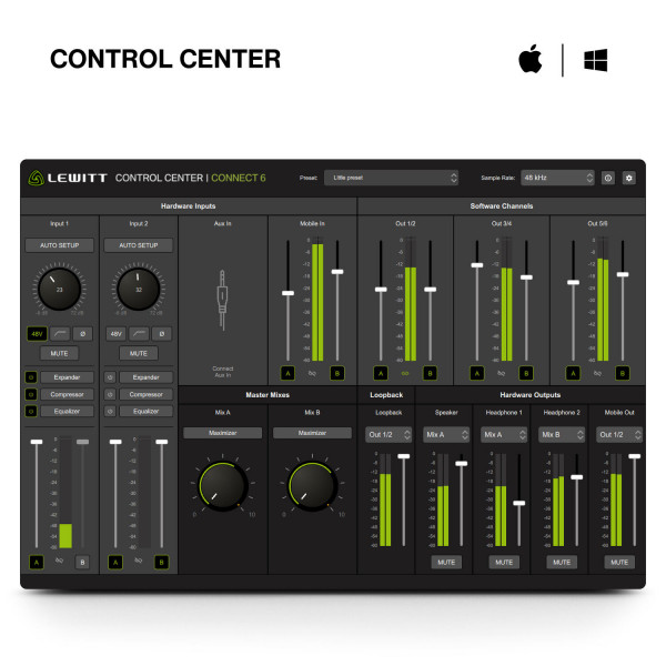 Аудиоинтерфейс Lewitt CONNECT 6 5