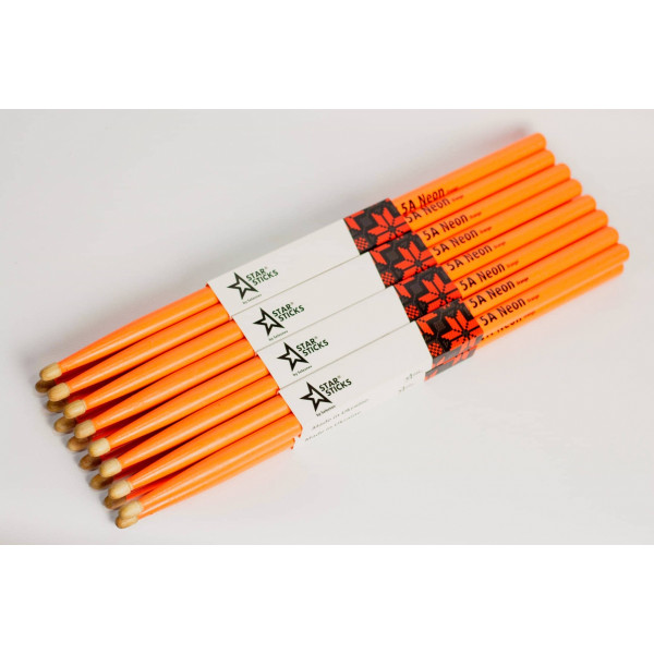 Барабанні палички StarSticks HoRnbeam 5A Neon 3