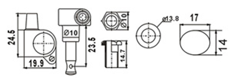 DR PARTS EMH7003/GD - Колки для електрогітари 3