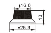 DR PARTS PNB1/T/BK - Ручка Tone для гітари 3