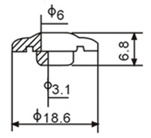 Басові струнні ретейнери - DR PARTS SR2/BK 3