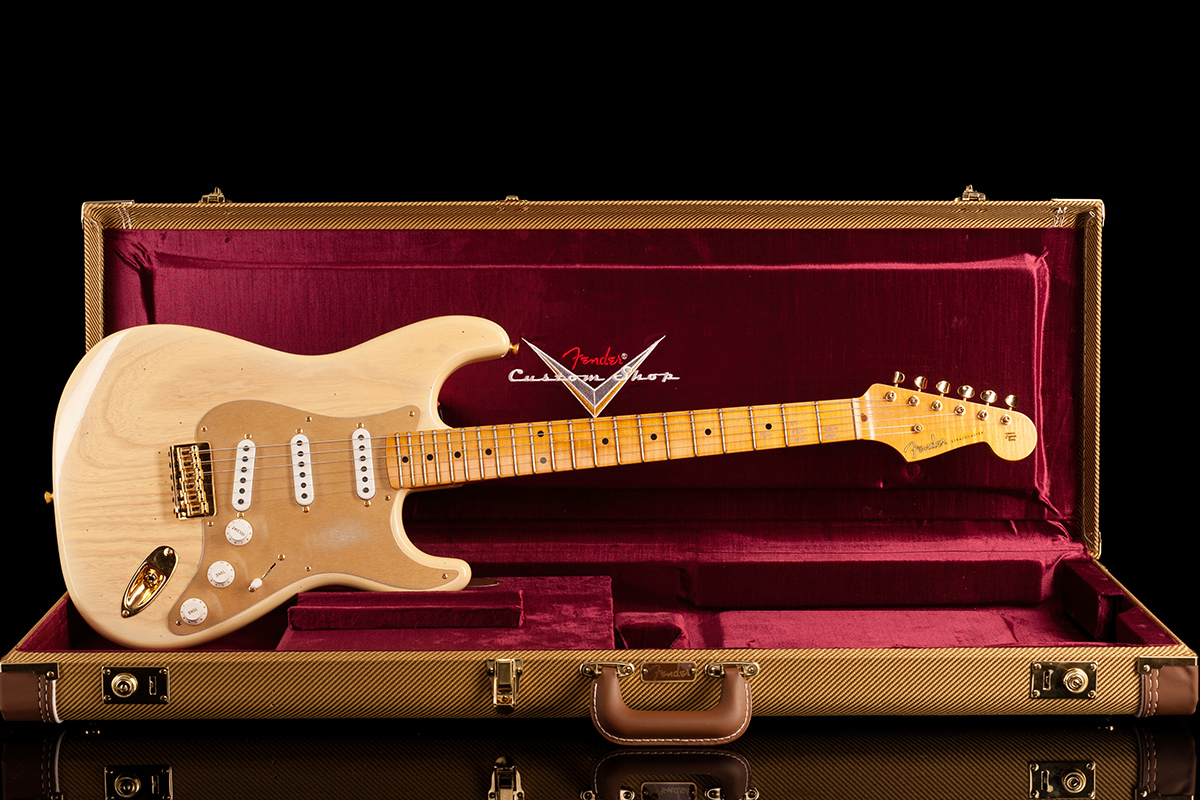 Електрогітара FENDER CUSTOM SHOP LIMITED EDITION '55 HARDTAIL STRATOCASTER JOURNEYMAN RELIC GOLD HARDWARE NATURAL BLONDE  10