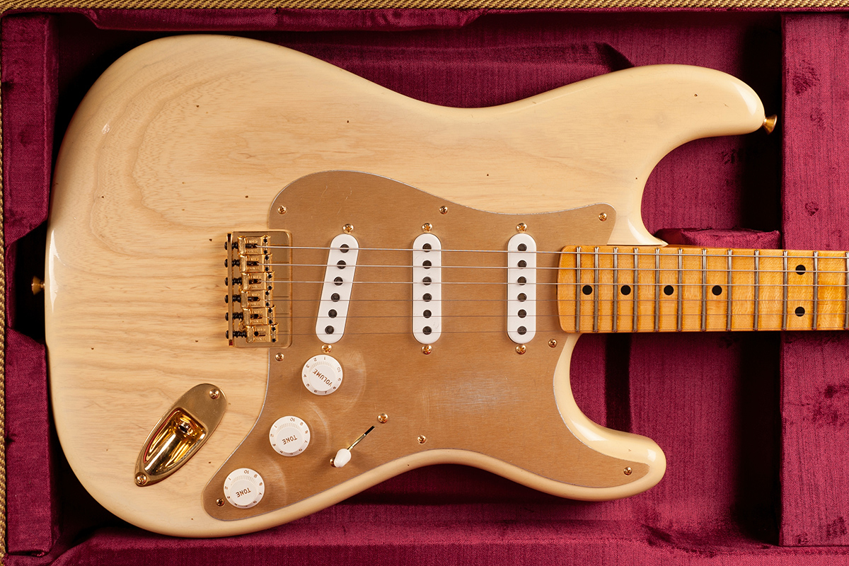 Електрогітара FENDER CUSTOM SHOP LIMITED EDITION '55 HARDTAIL STRATOCASTER JOURNEYMAN RELIC GOLD HARDWARE NATURAL BLONDE  11