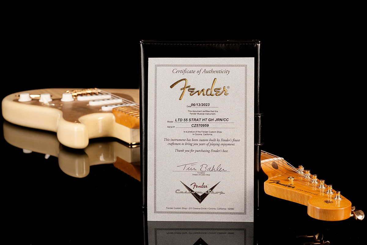 Електрогітара FENDER CUSTOM SHOP LIMITED EDITION '55 HARDTAIL STRATOCASTER JOURNEYMAN RELIC GOLD HARDWARE NATURAL BLONDE  12