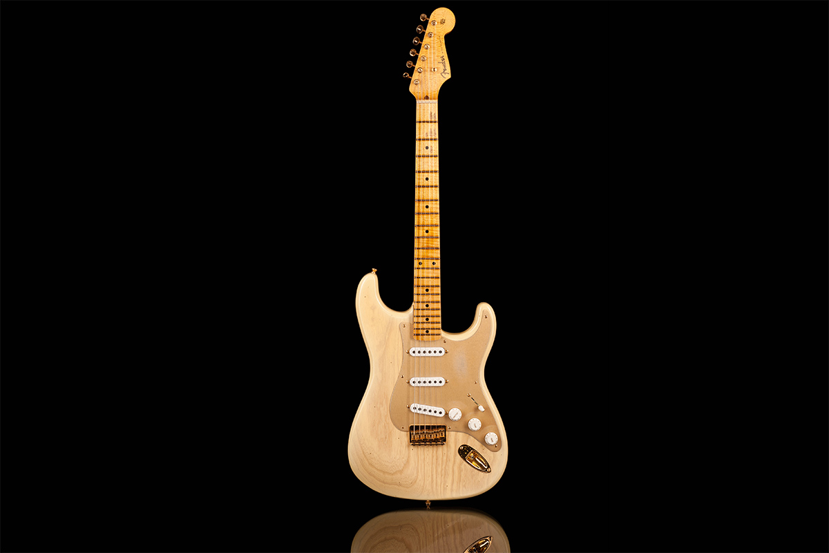 Електрогітара FENDER CUSTOM SHOP LIMITED EDITION '55 HARDTAIL STRATOCASTER JOURNEYMAN RELIC GOLD HARDWARE NATURAL BLONDE  2