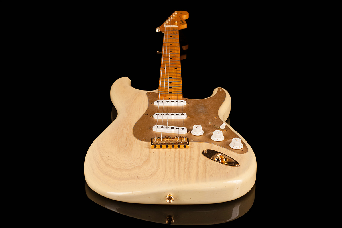 Електрогітара FENDER CUSTOM SHOP LIMITED EDITION '55 HARDTAIL STRATOCASTER JOURNEYMAN RELIC GOLD HARDWARE NATURAL BLONDE  4