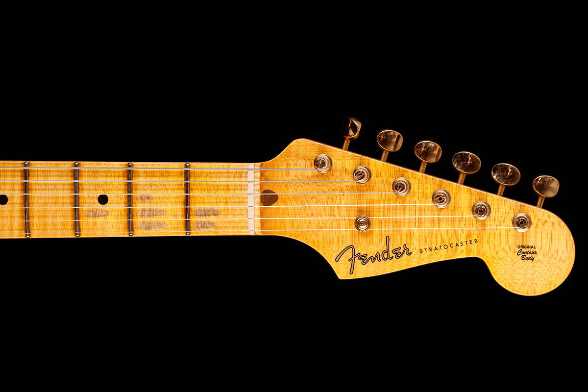Електрогітара FENDER CUSTOM SHOP LIMITED EDITION '55 HARDTAIL STRATOCASTER JOURNEYMAN RELIC GOLD HARDWARE NATURAL BLONDE  8
