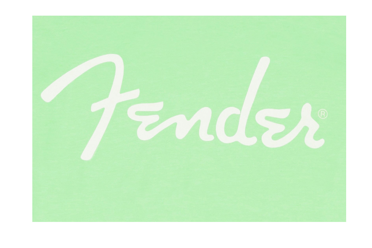 Футболка FENDER T-SHIRT SPAGHETTI LOGO SURF GREEN M  2