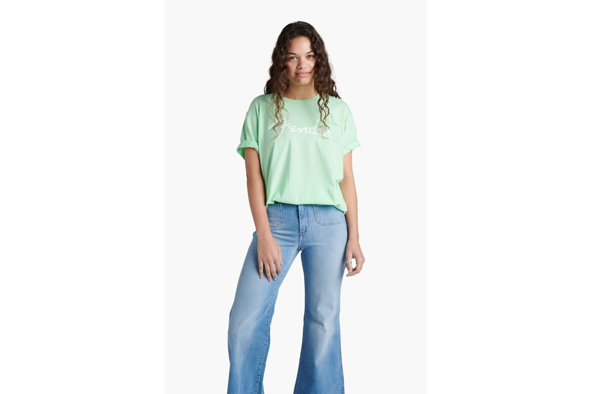 Футболка FENDER T-SHIRT SPAGHETTI LOGO SURF GREEN M  3