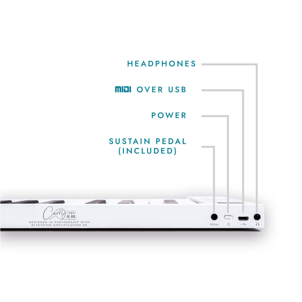 Фортепіано розкладне Carry-on Folding Piano Touch (49 клавіш) White  3