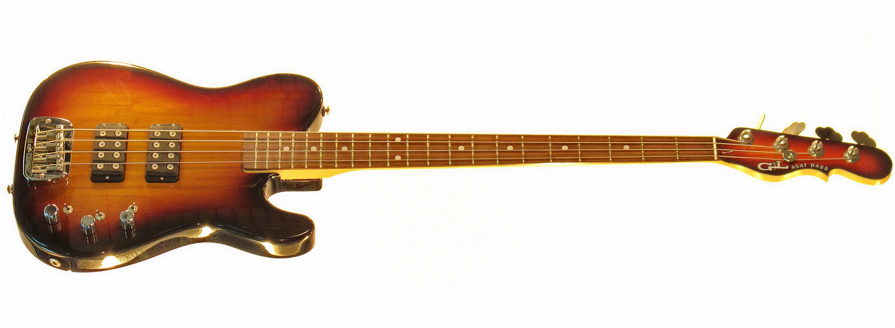 G&L ASAT BASS (3-Tone Sunburst, rosewood) №CLF067465. Made in USA - Чотириструнна бас-гітара 3