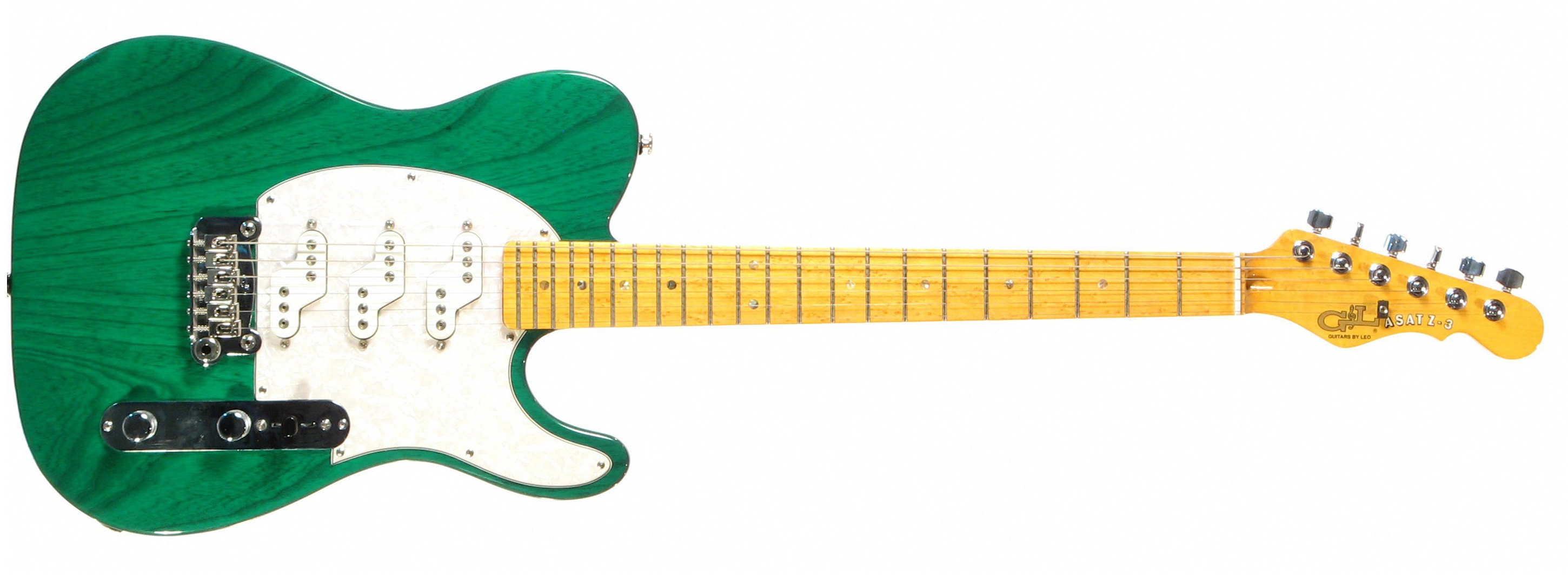 G&L ASAT Z3 (Clear Forest Green, maple, 3-ply Pearl). № CLF45565. Made in USA - Электрогитара 2