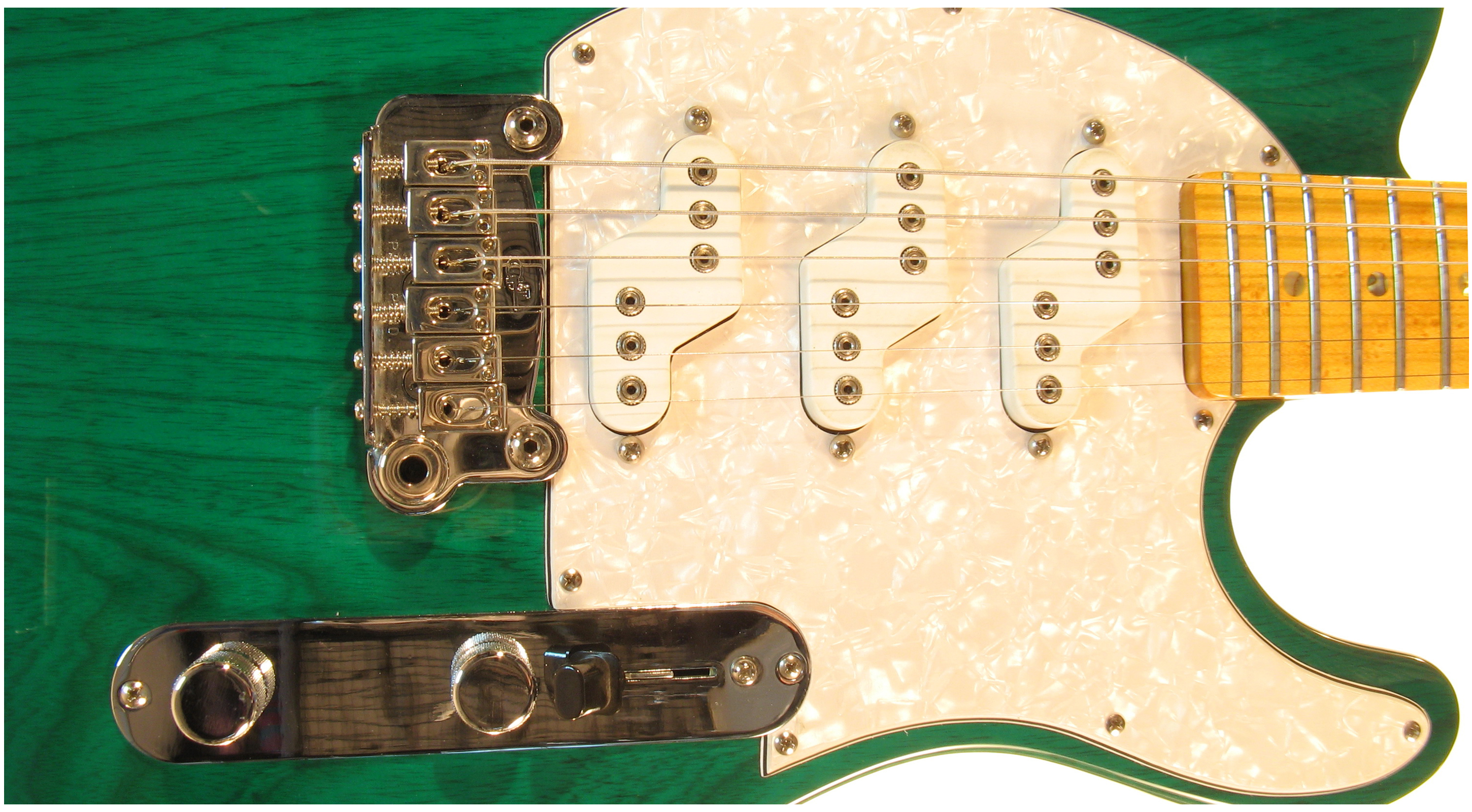G&L ASAT Z3 (Clear Forest Green, maple, 3-ply Pearl). № CLF45565. Made in USA - Электрогитара 4