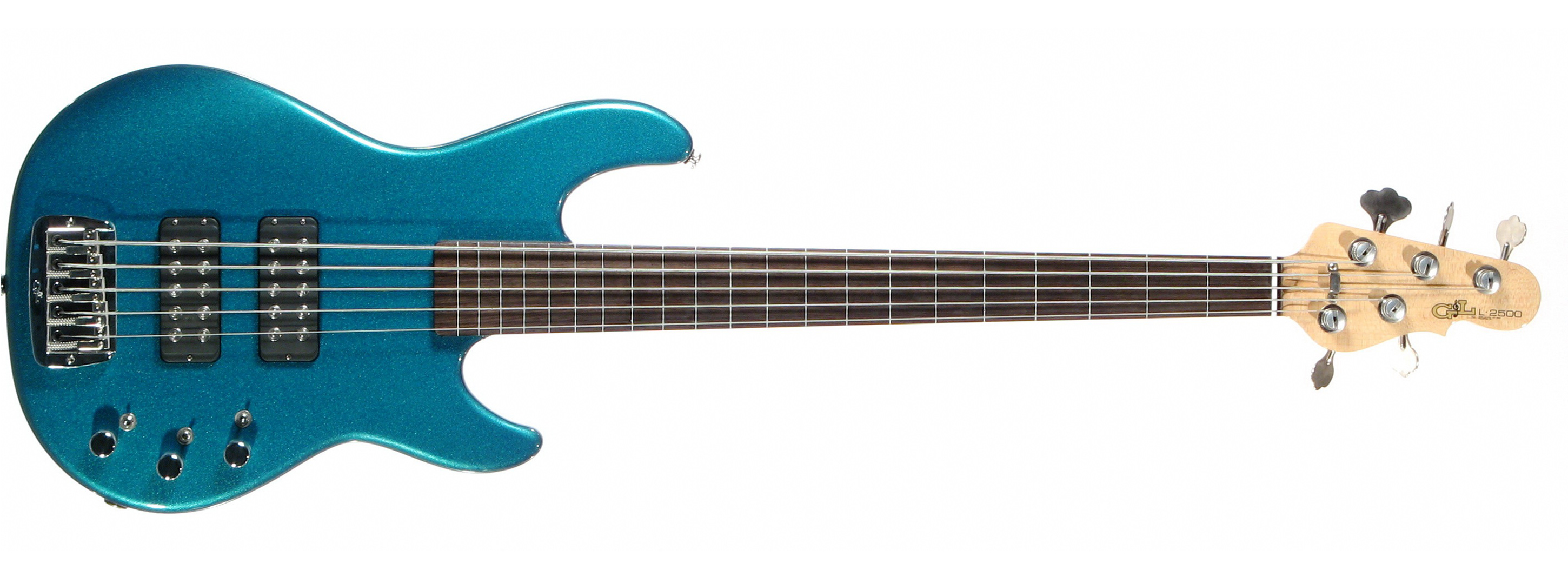 G&L L2500 FIVE STRINGS (Emerald Blue, ebony, fretless) №CLF48200. Made in USA - п'ятиструнна бас-гітара, безладна 2