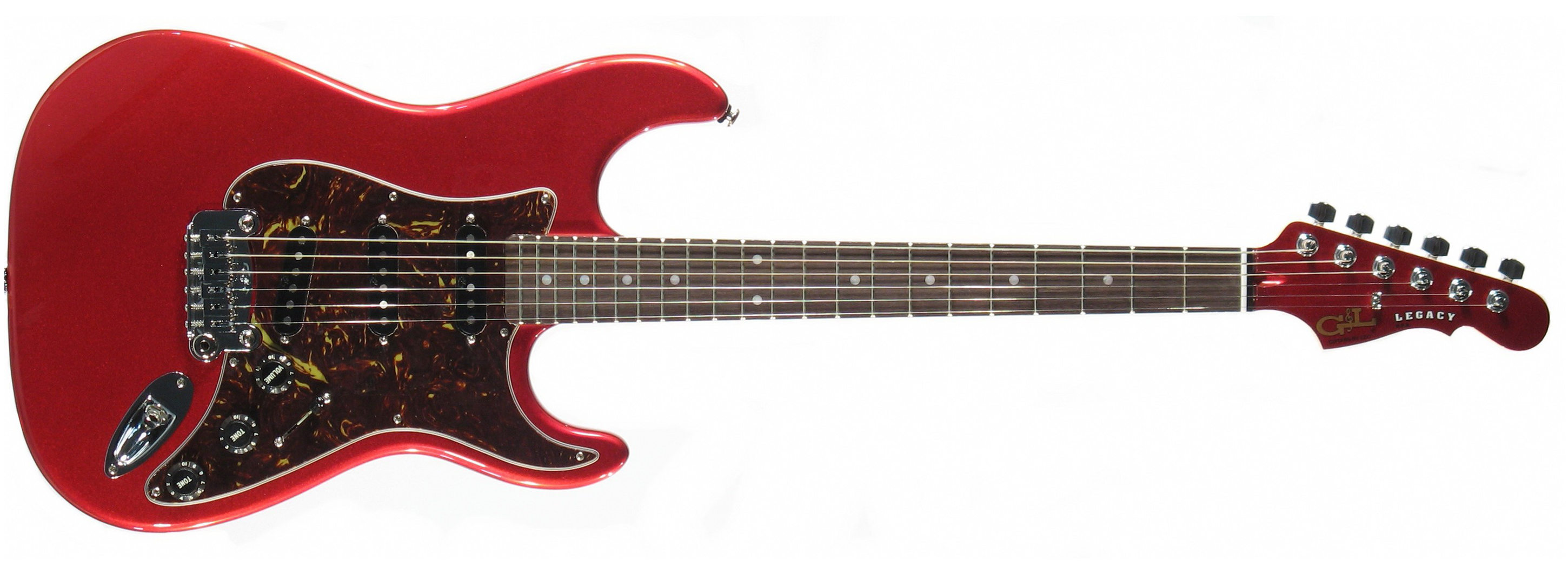 G&L LEGACY (Candy Apple Red, rosewood, 3-ply Tortoise Shell). №CLF50961. Made in USA - Электрогитара 2