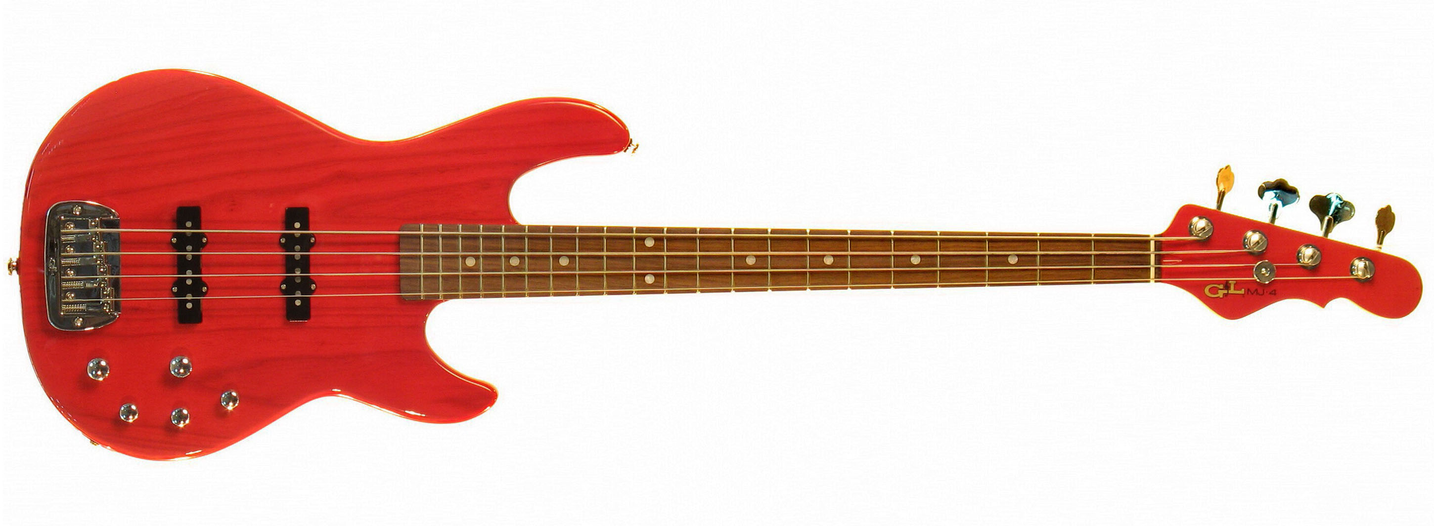 G&L MJ-4 (Clear Red, rosewood) №CLF067650. Made in USA - Чотириструнна бас-гітара 2