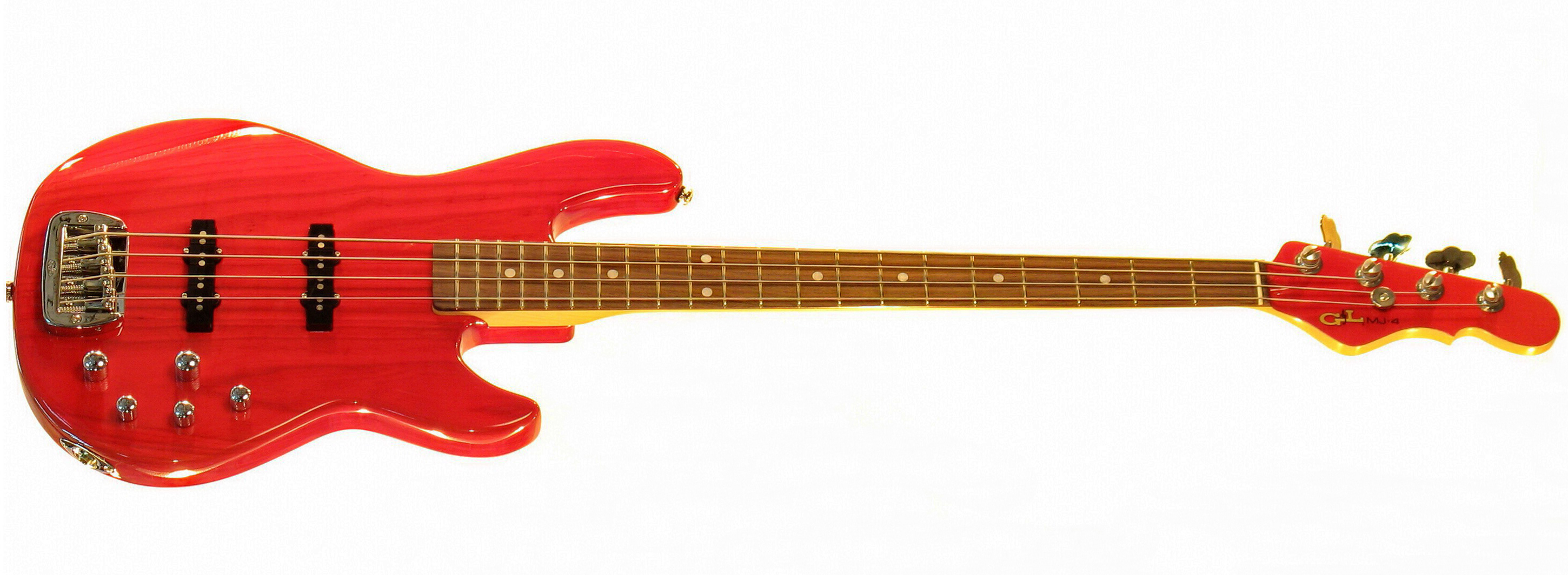 G&L MJ-4 (Clear Red, rosewood) №CLF067650. Made in USA - Чотириструнна бас-гітара 3