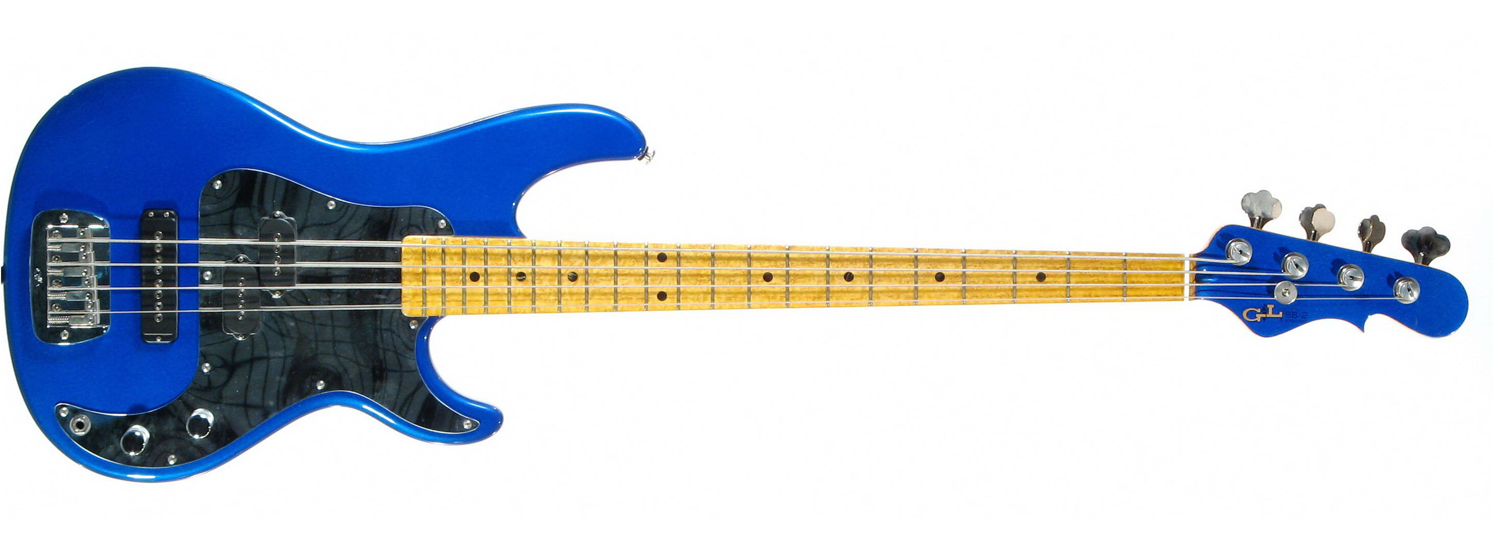 G&L SB2 FOUR STRINGS (Electric Blue, maple, mirror) №CLF51087. Made in USA - Чотириструнна бас-гітара 2