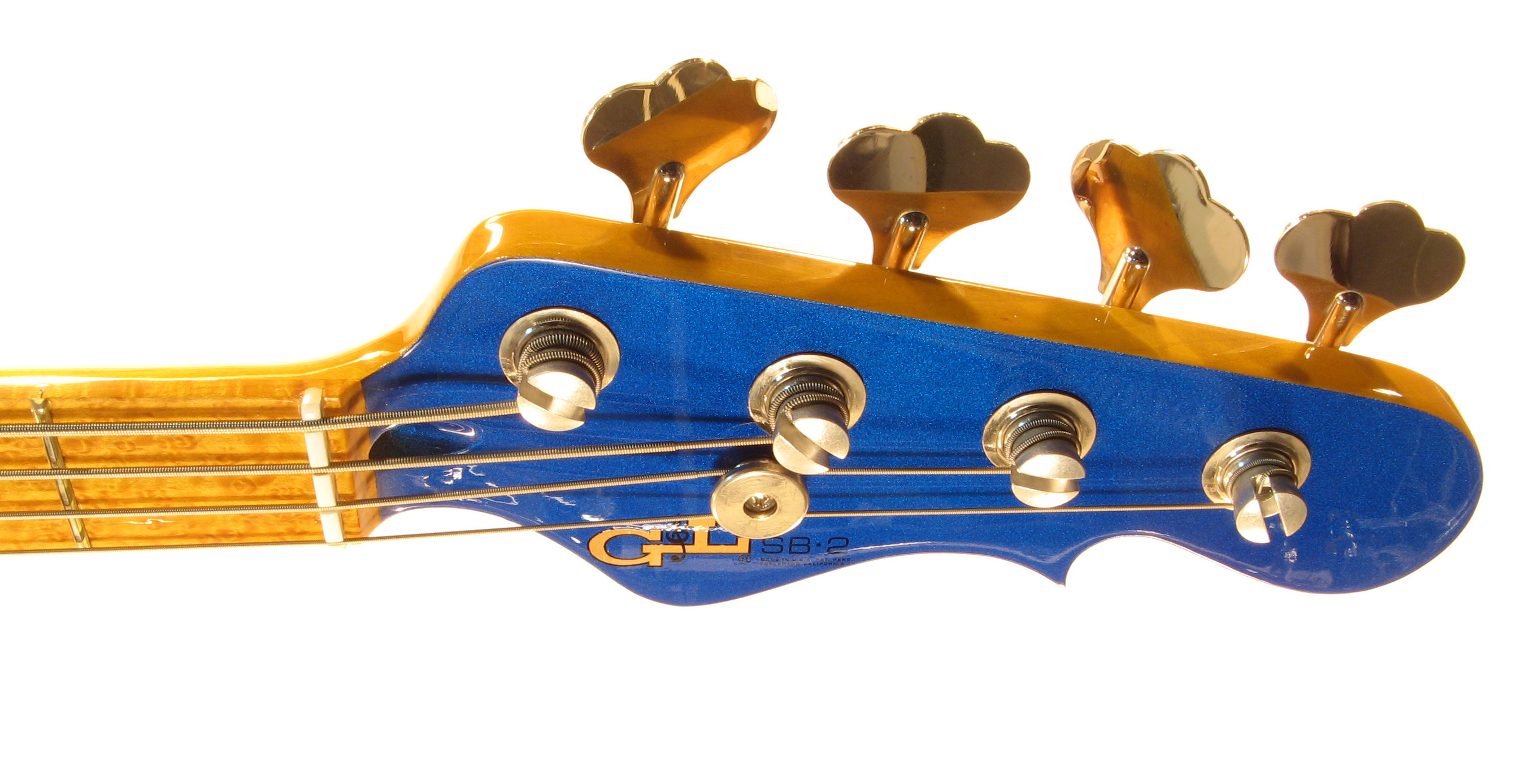 G&L SB2 FOUR STRINGS (Electric Blue, maple, mirror) №CLF51087. Made in USA - Чотириструнна бас-гітара 7