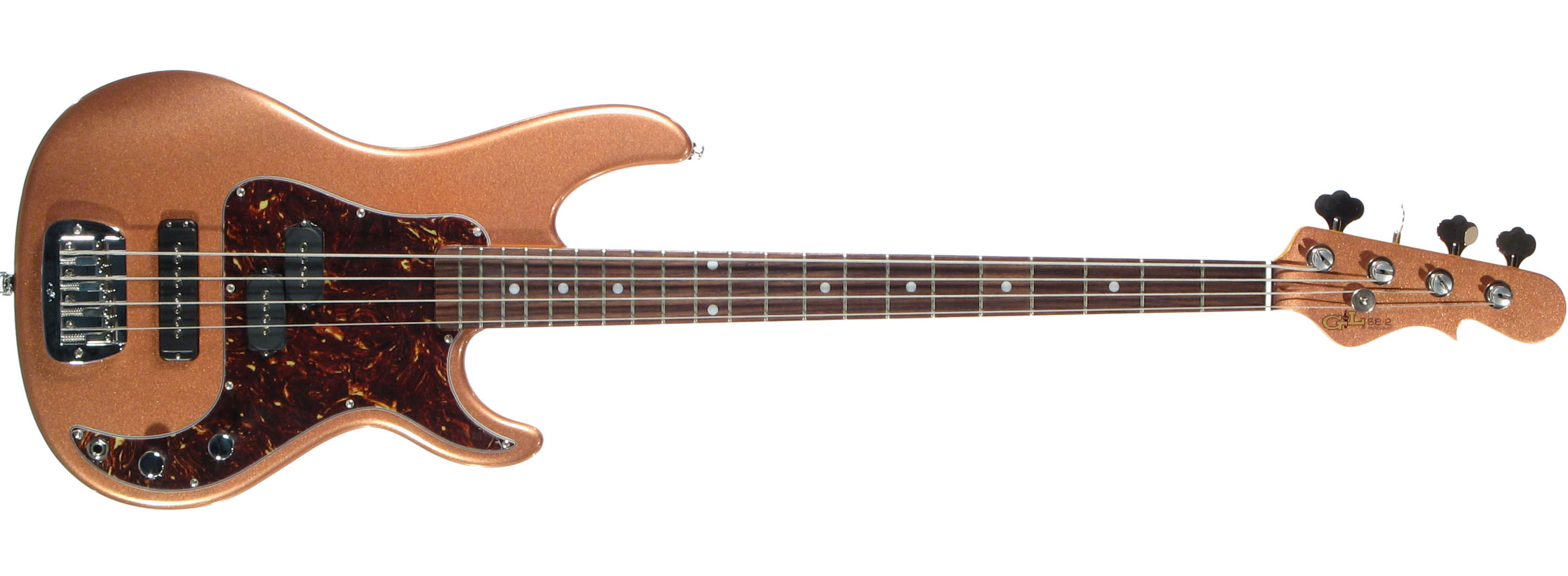 G&L SB2 FOUR STRINGS (Spanish Copper Metallic, rosewood, 3-ply Tortoise) №CLF51060. Made in USA - Бас гитара четырехструнная 2