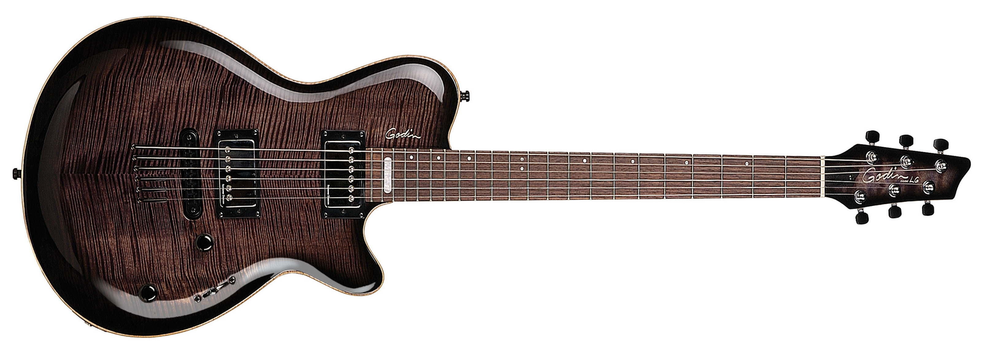 GODIN 021185 - LG SIGNATURE Trans Black Flame AA (Made in Canada) - Электрогитара 2