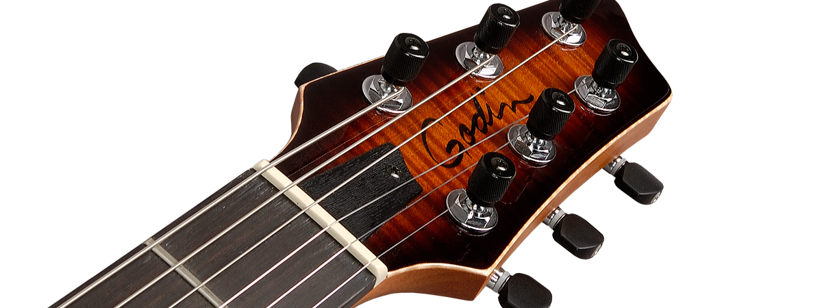 GODIN 024094 - LGX-SA(S) Cognac Burst Flame AAA (Made in Canada) - Электрогитара 4