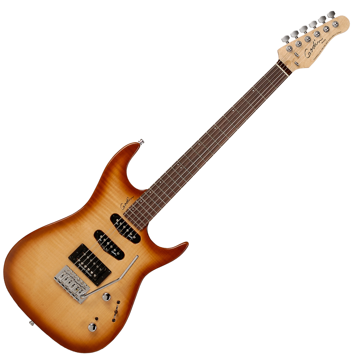 GODIN 030811 - VELOCITY H.D.R. Natural Burst Flame RN (Made in Canada) - Электрогитара 8