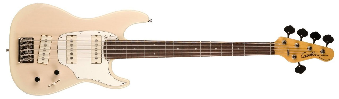 GODIN 034550 - Shifter 5 Trans Cream RN with Bag (Made in Canada) - п'ятиструнна бас-гітара 2
