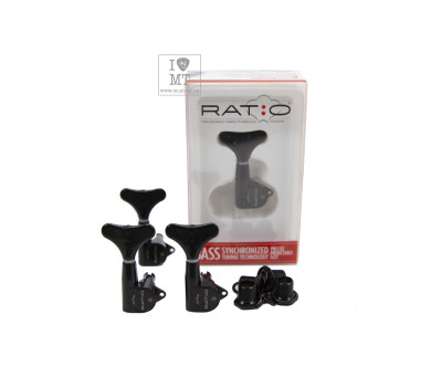 Кілки для бас-гітари GRAPH TECH PRB-4400-BO Bass Ratio 4 in line Y key Black  7