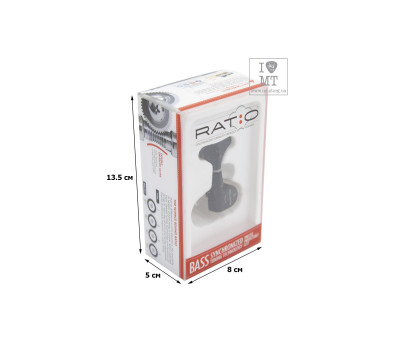 Кілки для бас-гітари GRAPH TECH PRB-4400-BO Bass Ratio 4 in line Y key Black  8