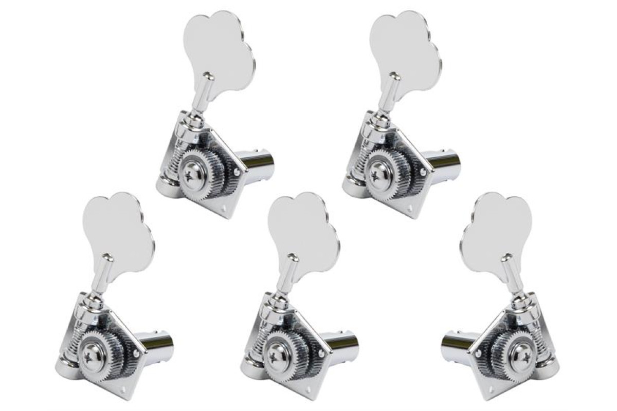 Колки для бас-гитары - GRAPH TECH PRB-5411-C0 Bass Ratio 4 + 1 Open Back Chrome  3