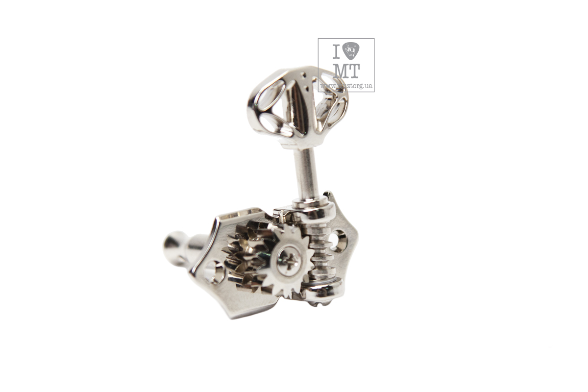 Кілки для гітари GRAPH TECH PRN-3411-N0 Acoustic 3+3 Skeleton Button Nickel  2