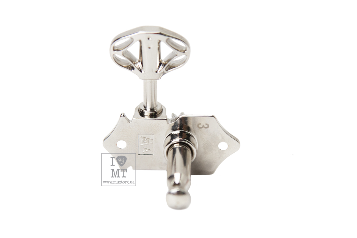 Кілки для гітари GRAPH TECH PRN-3411-N0 Acoustic 3+3 Skeleton Button Nickel  3