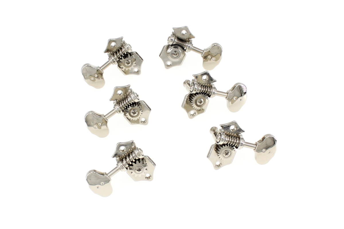 Кілки для гітари GRAPH TECH PRN-3422-N0 Acoustic 3+3 Butterbean Button Nickel  4