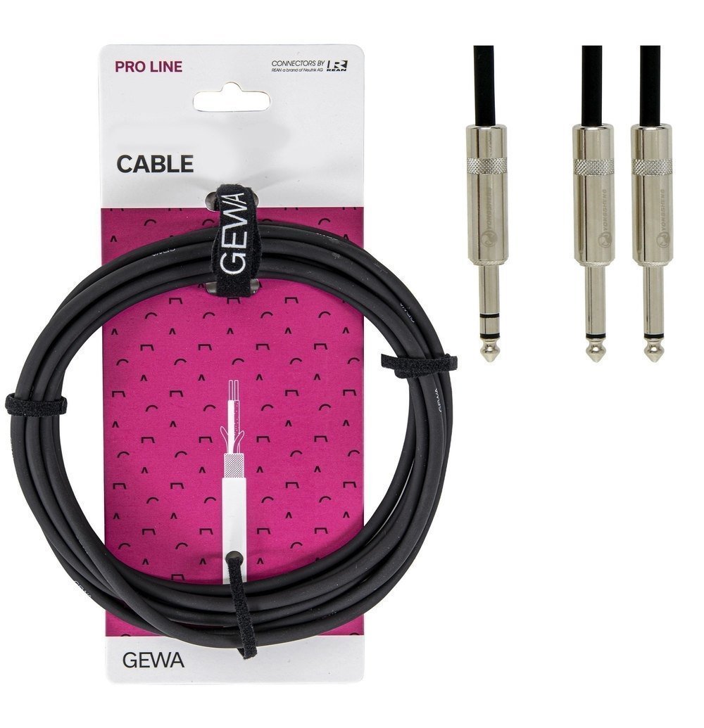 Інсертний кабель GEWA Pro Line Stereo Jack 6,3 мм/2x Mono Jack 6,3 мм (1,5 м)  2