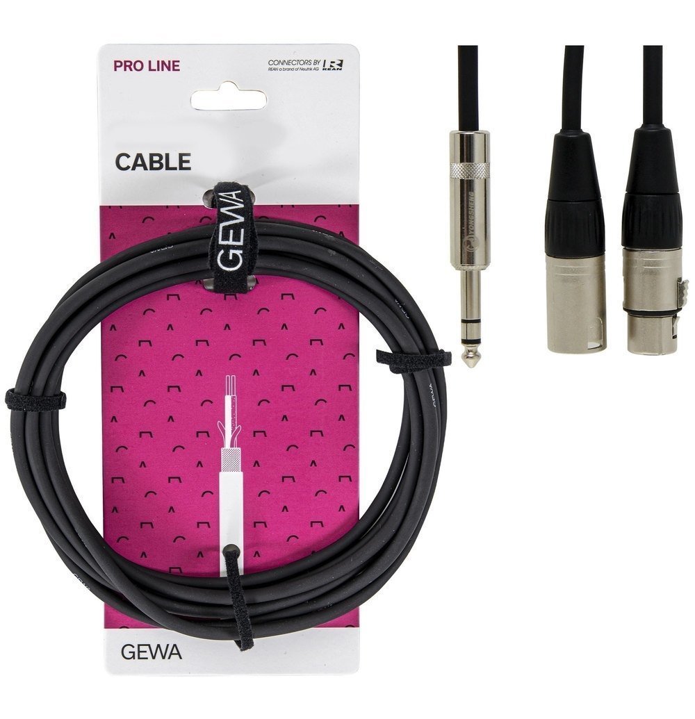 Інсертний кабель GEWA Pro Line Stereo Jack 6,3 мм/XLR (m) & XLR (f) (1,5 м)  2