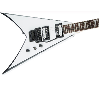 Электрогитара JACKSON JS32 AH KING V WHITE WITH BLACK BEVELS  4