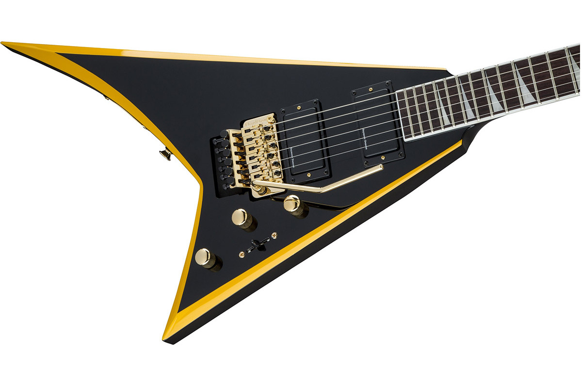 Электрогитара JACKSON X SERIES RHOADS RRX24 BLACK WITH YELLOW BEVELS 3