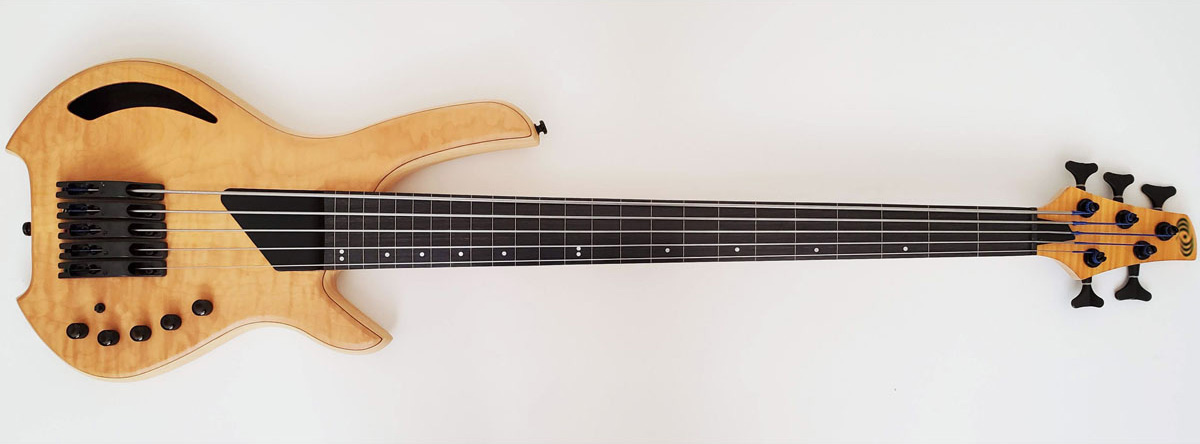 LIGHTWAVE VL- 5FL Transparent Natural - Бас гитара пятиструнная безладовая (оптический звукосниматель) 2